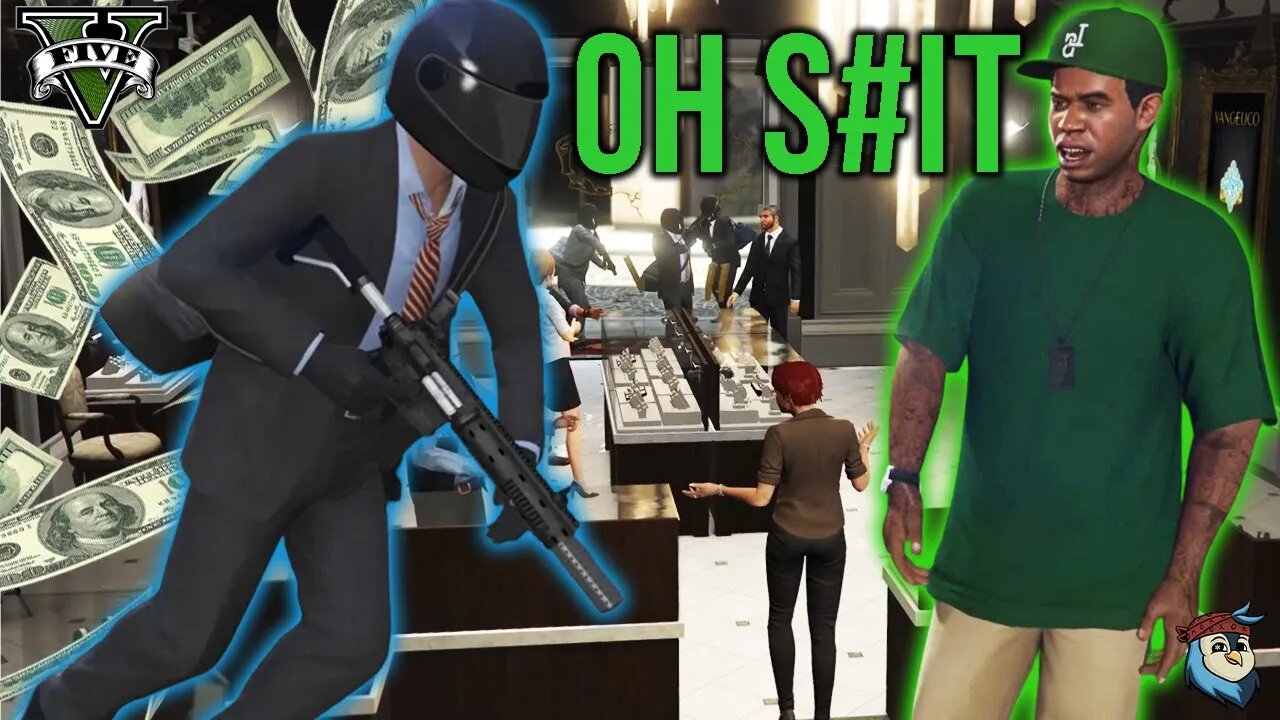 The First GTA Big Heist and Lamar Messing Things up - Grand Theft Auto V #3