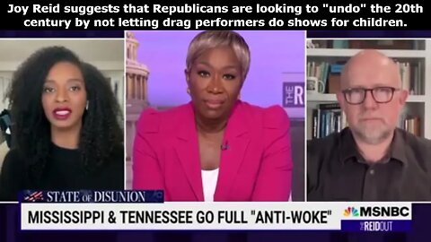 Joy Reid has a poor understanding of current events