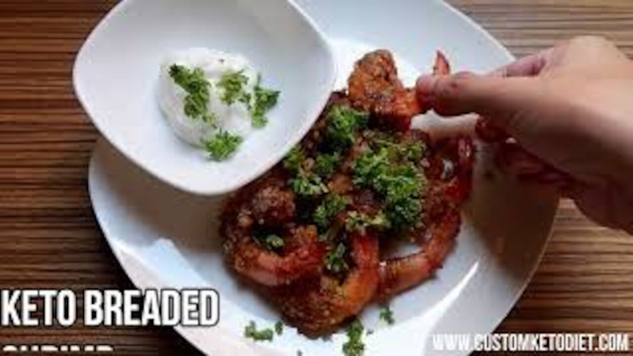 Keto Breaded Shrimp with shell