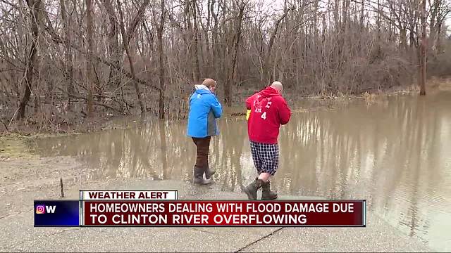 Macomb County residents deal with flooding from the Clinton River