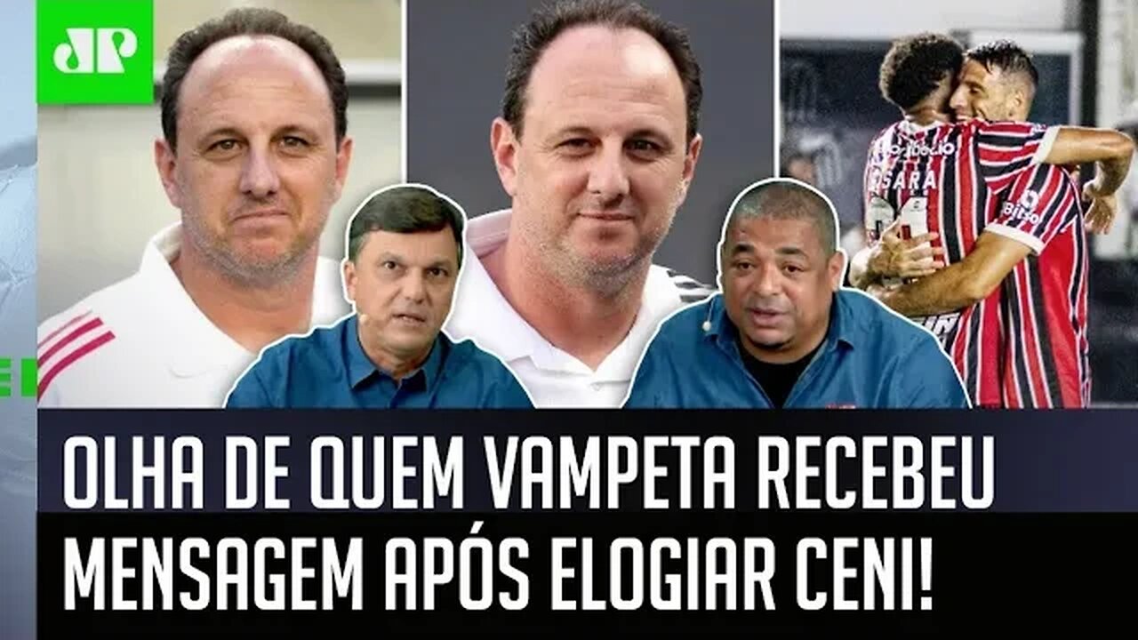 QUE MORAL! Vampeta DEFENDE Rogério Ceni e... OLHA qual MENSAGEM RECEBEU AO VIVO!