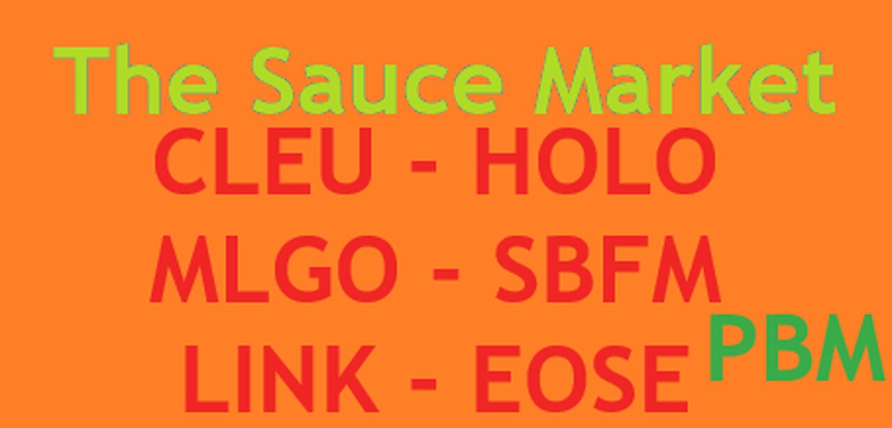 CLEU and MLGO Follow HOLO? PBM Starts Its Rise - The Sauce Market 101