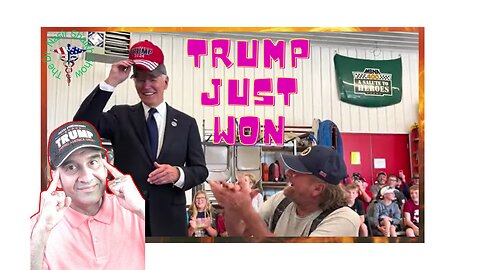 Biden Wears TRUMP Hat - Picture is WORTH 19 ELECTORAL VOTES