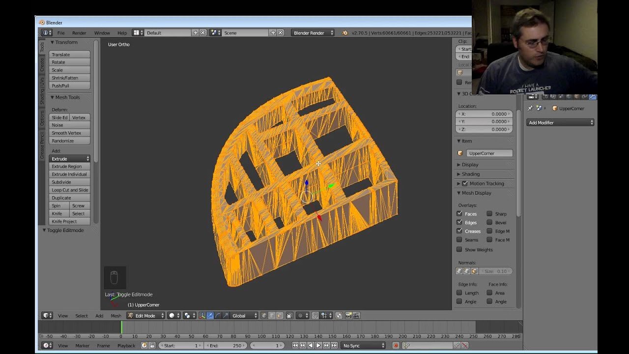 Fixing Andy's Guitar Mesh with Blender