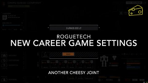 Roguetech - Setup: New Career Settings