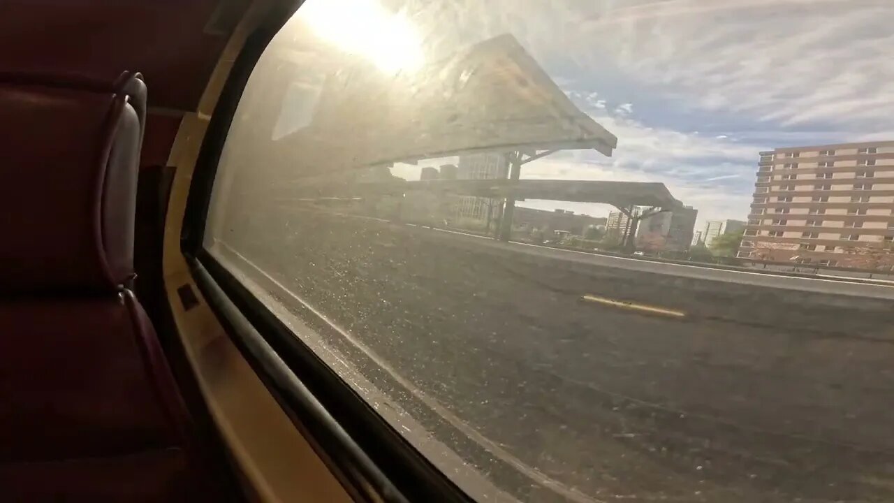 Boston 4K - View of City From Inside T MBTA Commuter Rail - North Station JustUsBoston.com