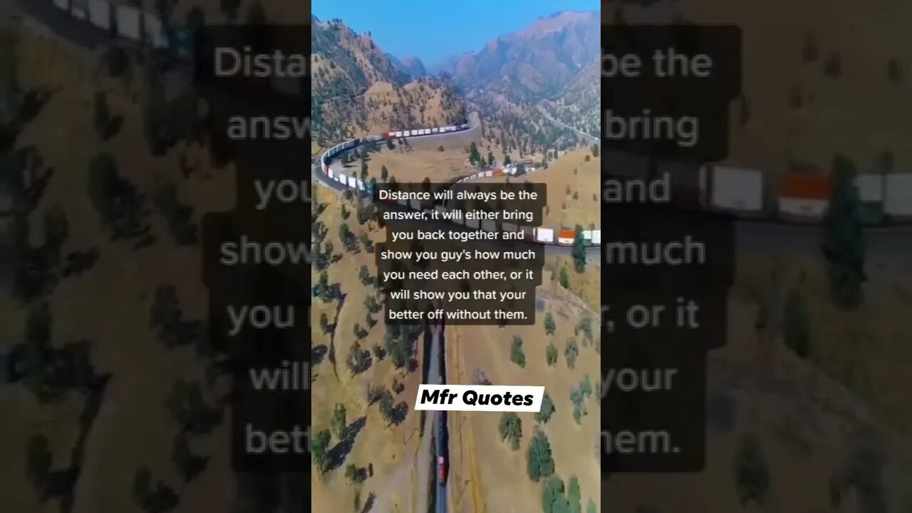 DISTANCE WILL ALWAYS BE THE ANSWER
