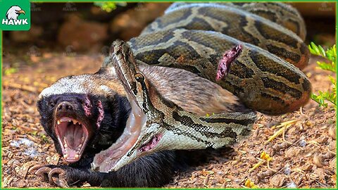 30 Moments Of Honey Badger Fighting With An Injured Python, What Happened Next? | Animal Fight