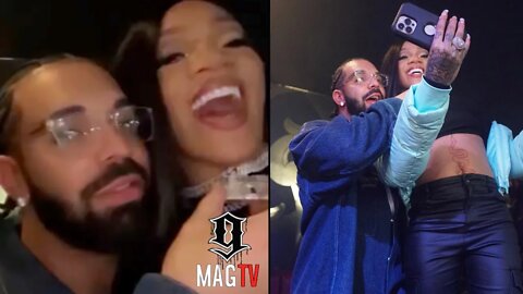 Glorilla & Drake Link Up At The Club After Their Concert! 😘