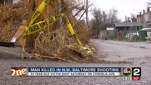 Man killed in northwest Baltimore Saturday evening