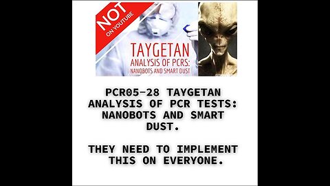 PCR05-28 TAYGETAN ANALYSIS OF PCR TESTS: NANOBOTS AND SMART DUST. THEY NEED TO IMPLEMENT THIS ON EVE