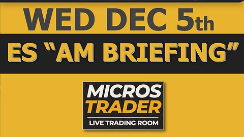 ES MES Key Levels. Where Are We At? Chart Analysis. Micros Trading System. Wednesday "AM Briefing"