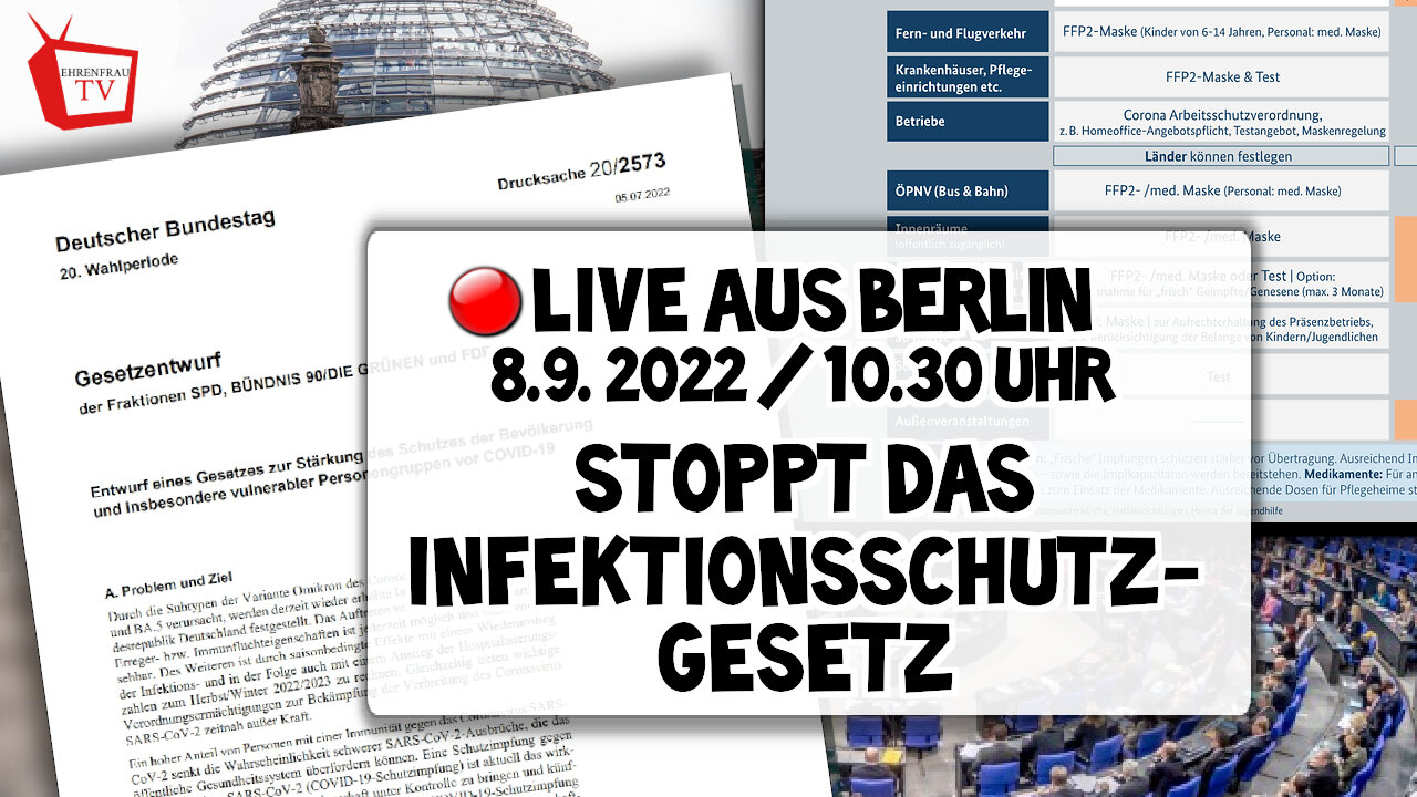 LIVE AUS BERLIN - STOPPT DAS INFEKTIONSSCHUTZGESETZ - 08.09.2022