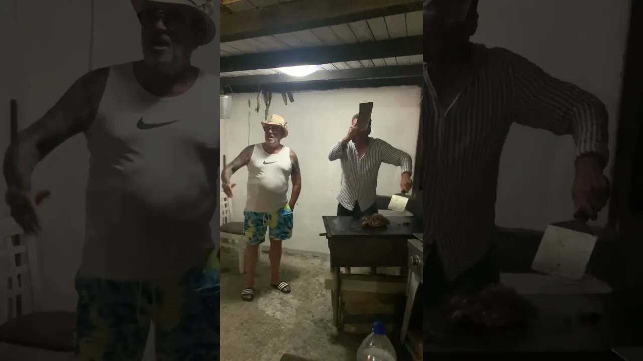Stelica Murariu la platane cu Serghei Mizil