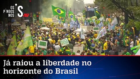 Hino da Independência do Brasil com imagens das manifestações de 7 de Setembro
