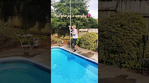 #positivity #goodvibes #energy #pool #life #cleaning #highvibrations #music #outdoors