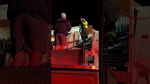 Watch Firefighters rescue cat stranded on roof in Pennsylvania #shorts