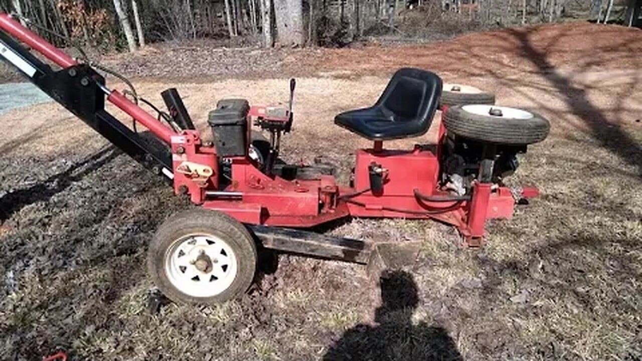 Harbor Freight Trencher, simple "outrigger" storage.