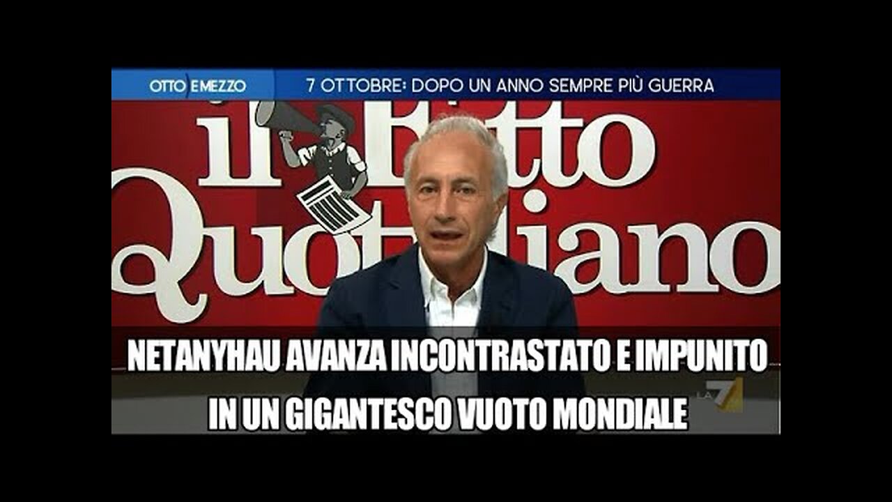 Travaglio in tv sul 7 ottobre 2023,sul governo del sionista Netanyahu,la situazione sulla guerra in Ucraina e in Medio Oriente TUTTI I POLITICI SONO GLI SCHIAVI E I CAMERIERI DEI BANCHIERI LORO PADRONI,MERDALIA💩UN PAESE DI MERDA