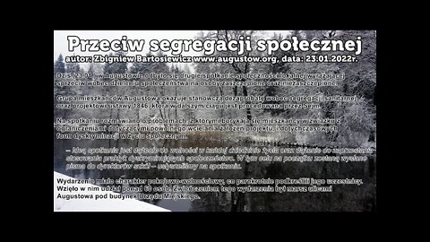 AUGUSTÓW przeciw segregacji społecznej