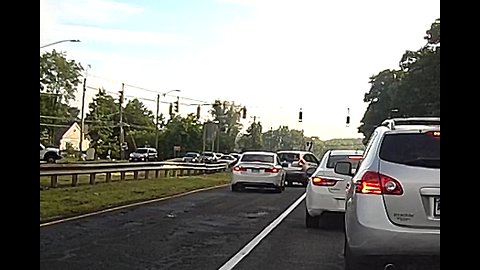 Guy holds up left turn lane because he is more important.