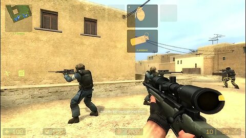 Counter Strike Source Dust 1 Bots #60 Only Sniper Rifles
