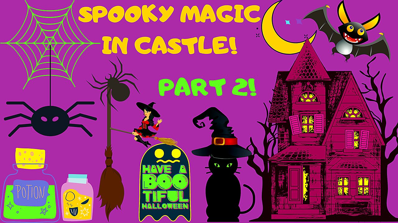 Halloween Cartoon - Spooky Halloween Kids Cartoon - Magic in Castle