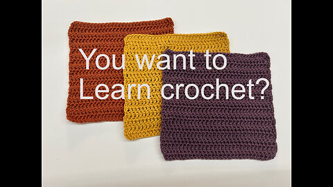 Crochet stiches you must know! Beginner Crochet EP.1 and a FREE easy Dish Cloth pattern.