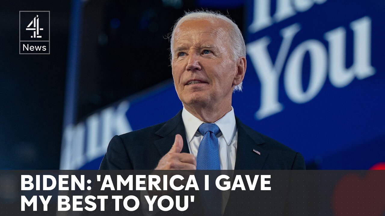 Emotional Biden passes torch to Harris at Democratic National Convention