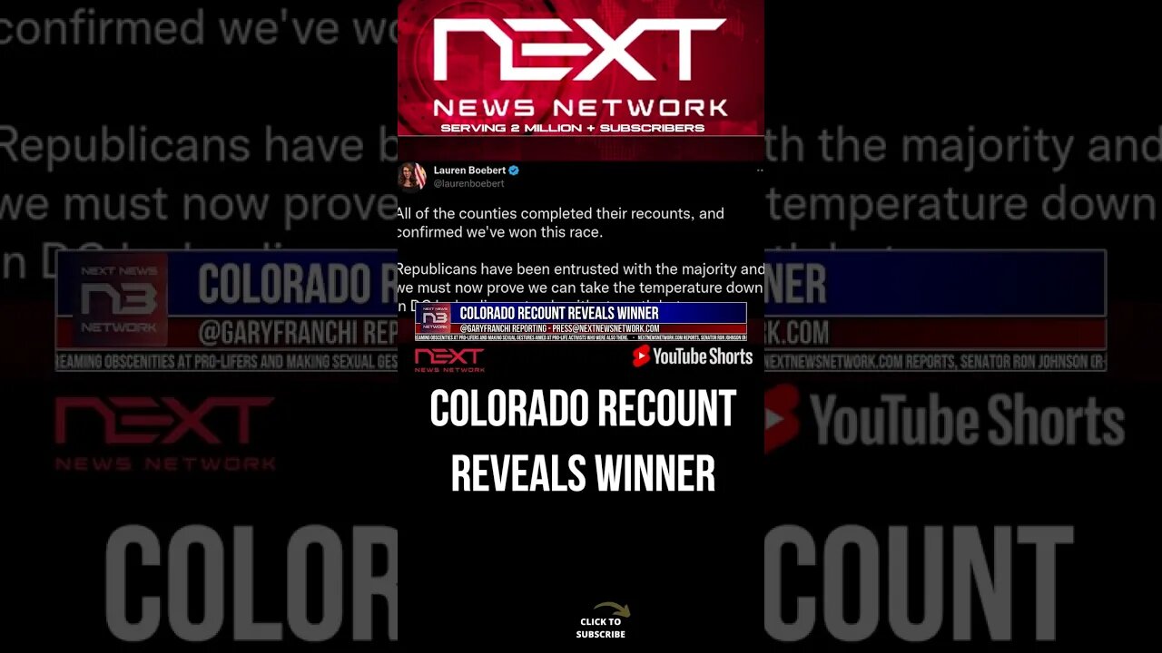Colorado Recount Reveals Winner #shorts