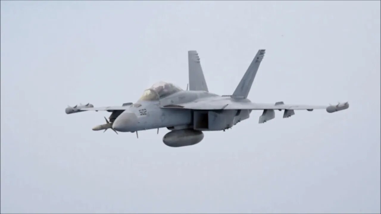 CMV-22B Ospreys and EA-18G Growler Fly Over Bay of Bengal