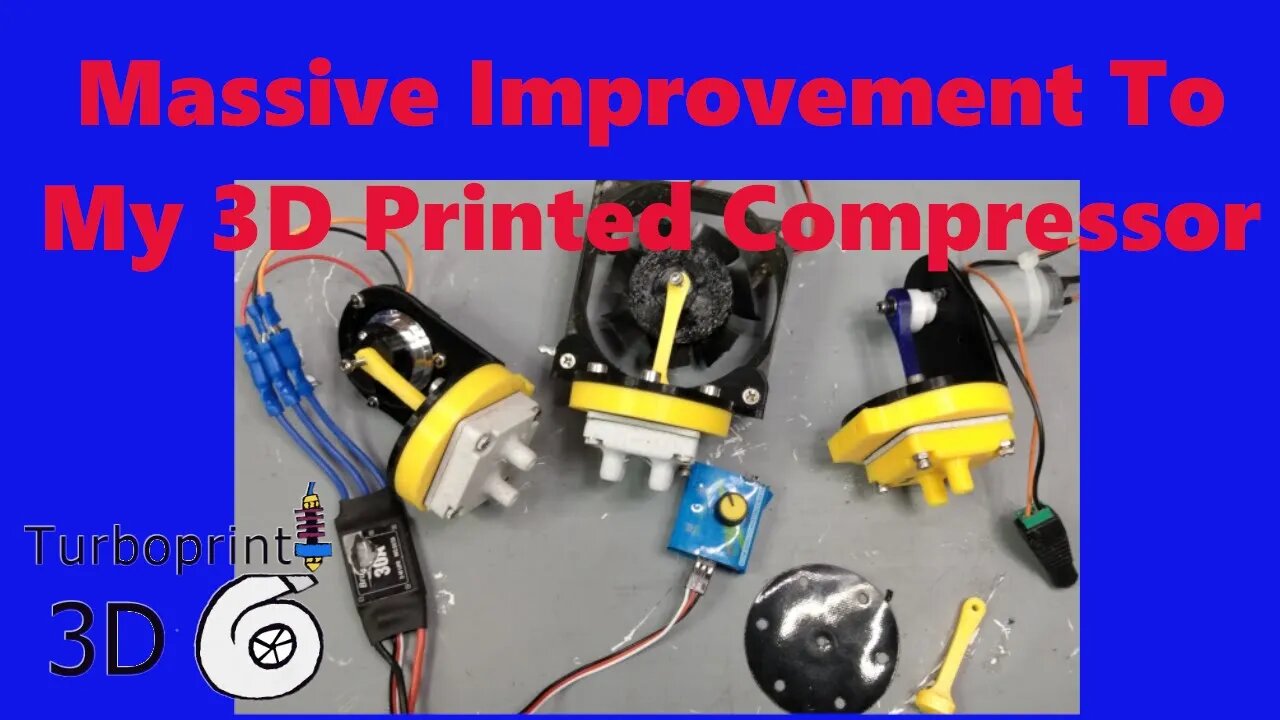 Improved 3D Printed compressor/water pump