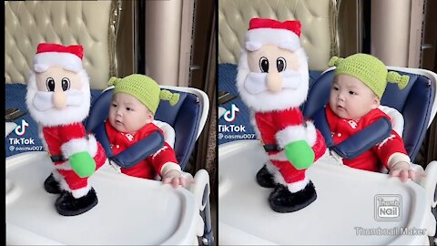 cute baby christmas toy play.part 5 funny video