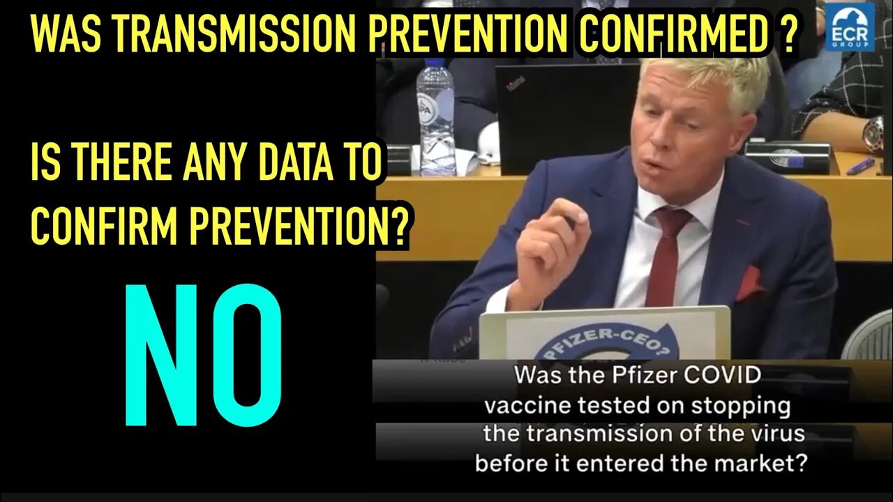 Pfizer Official admits that transmission prevention was never confirmed