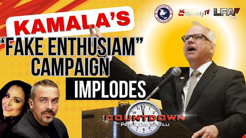 Kamala’s Fake-Enthusiasm Campaign Implodes On Walz’s Stolen Valor[The Pete Santilli Show #4180-8AM]