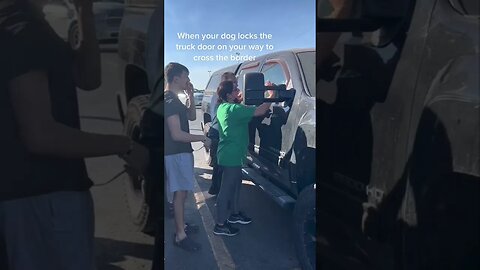 Dog locked the owner out of the car. Owner found the funniest way to unlock it...🐶🐾🚗🔐😂😂 #shorts #dog