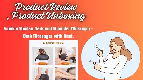 Snailax Shiatsu Neck and Shoulder Massager - Back Massager with Heat