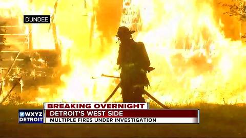 Crews investigating multiple suspicious fires overnight in Detroit