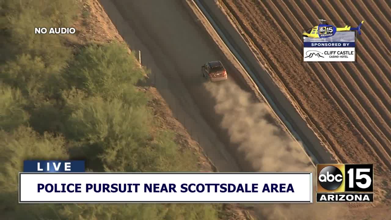 VIDEO: Police pursuit ends in Scottsdale area