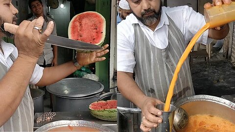 Mumbai's Popular Flying Sarbat wala | Indian Street Food | Watermelon Juice|Dil_seart