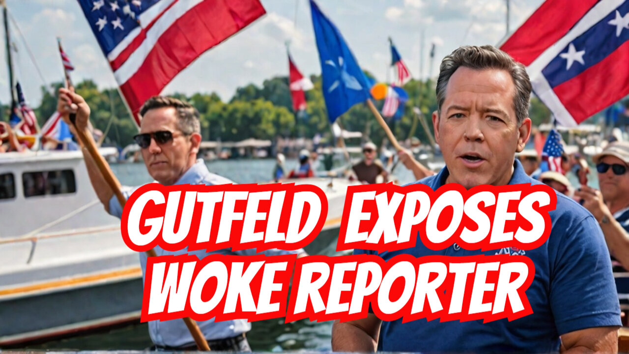 Gutfeld Takes on the Fake News Reporter at the MAGA Boat Parade!