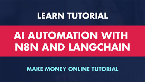 AI Automation with n8n and LangChain - Tutorial LIVE - Make Money Online