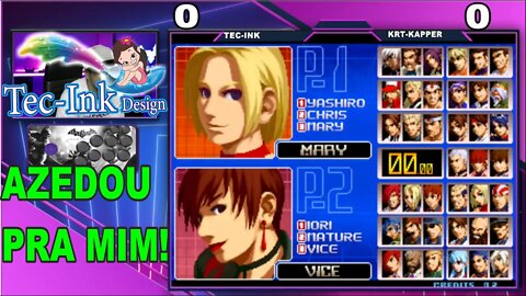 Tec-Ink vs KRT-KAPPER FT 5 DEU RUIM! Só Passo Vergonha Jogando The King Of Fighters 2002 (kof 2002)