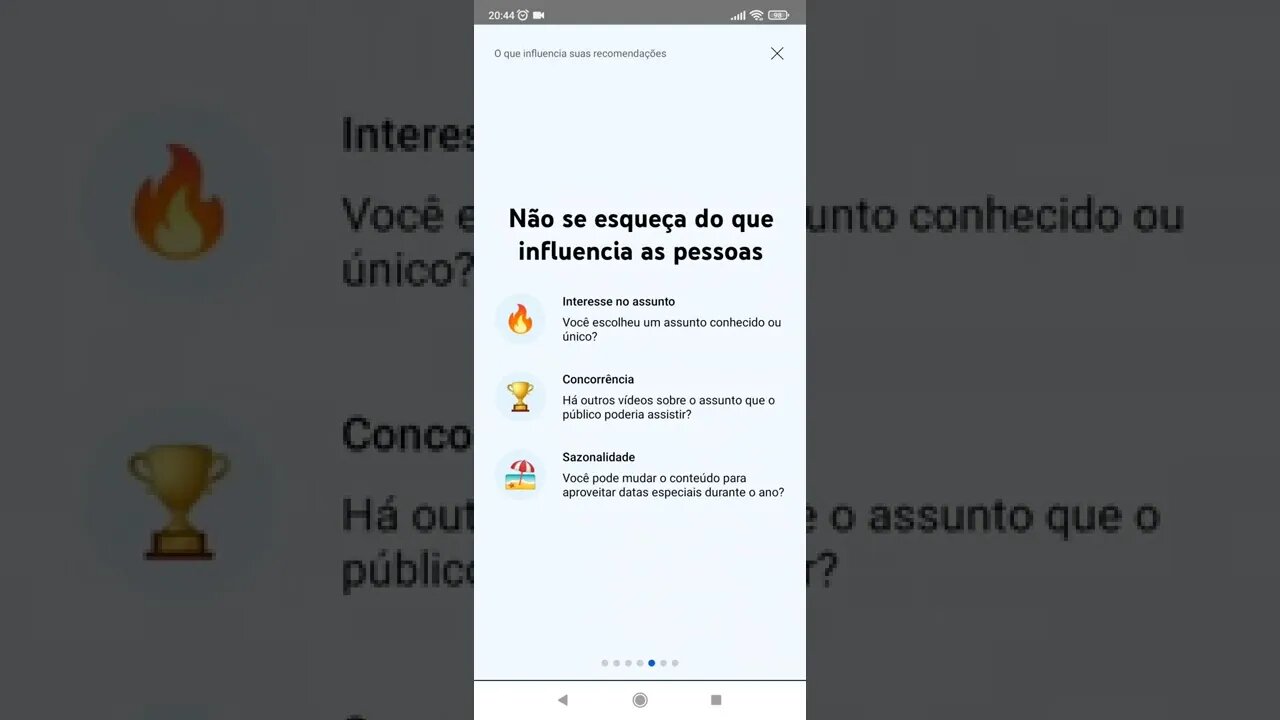 Veja como o YouTube recomenda conteúdo.