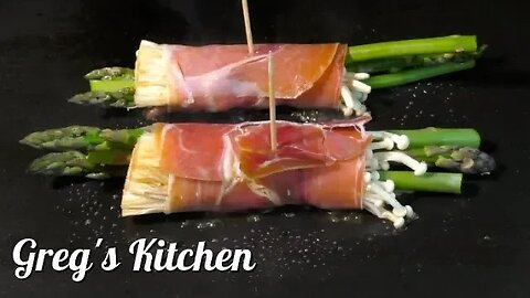 Prosciutto Wrapped Enoki Mushrooms Recipe - Greg's Kitchen