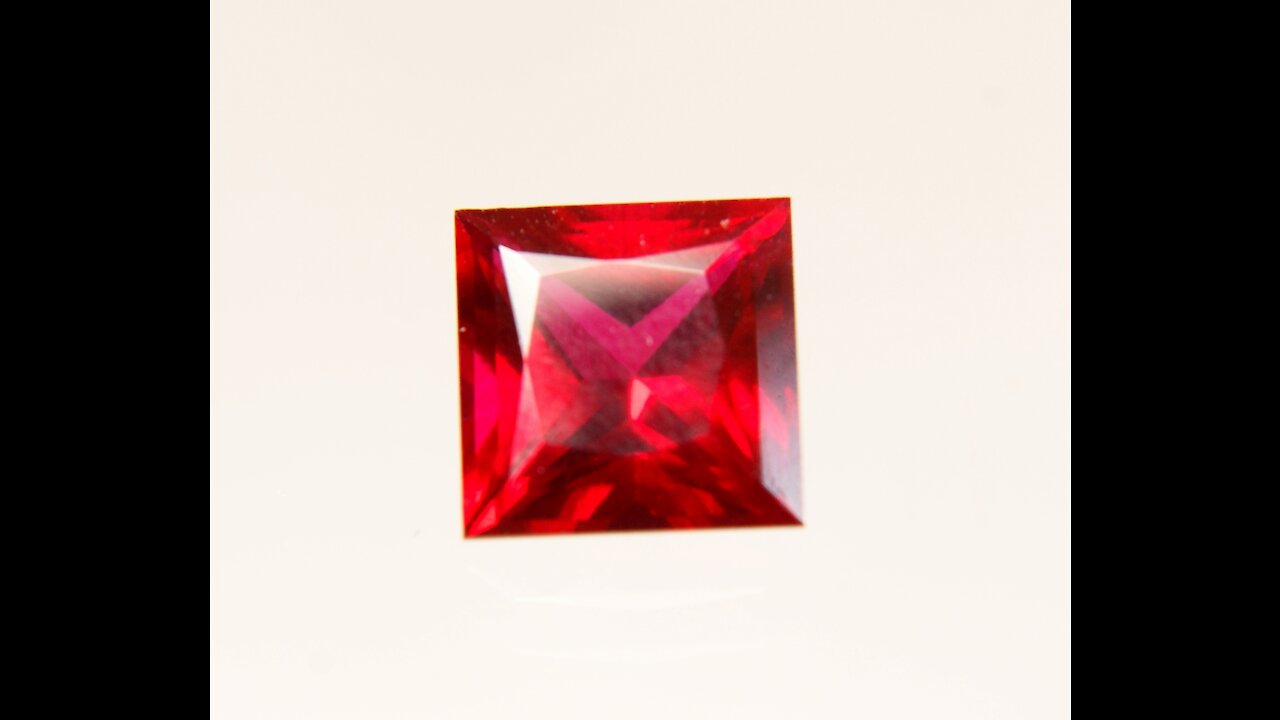 Hydrothermal Red Beryl Bixbite Princess Cut