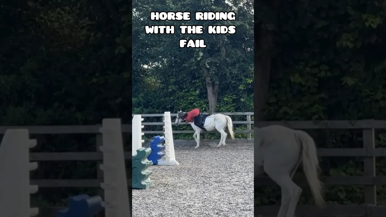 HORSE RIDING FAIL WITH THE KIDS #horseriding #pony #horsefail #cantor #funny