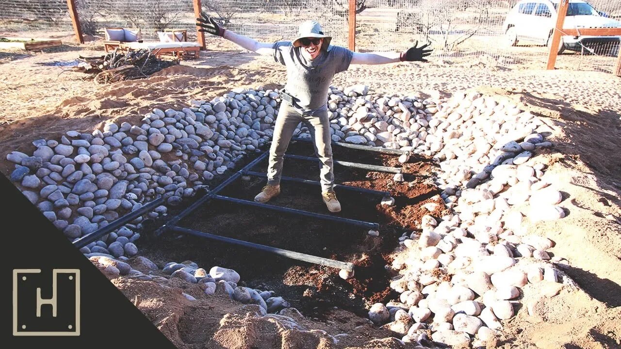 IT WAS ALL HER IDEA!! PERMACULTURE BASED GROWING BED USING GREYWATER
