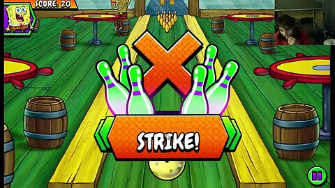 Nickelodeon Lanes League Mode Lane 1 Walkthrough Gameplay While Playing As SpongeBob SquarePants