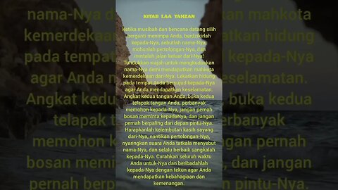 KITAB LAA TAHZAN | JANGAN BERSEDIH